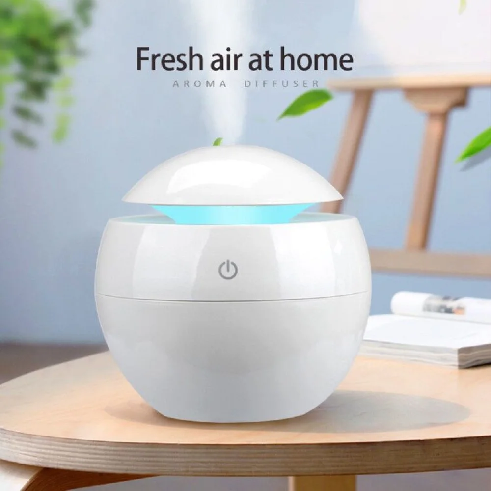 Mini Air Humidifier USB Ultrasonic Aroma Diffuser Wood Grain 7 LED Light Electric Essential Oil For Home Aromatherapy | Дом и сад