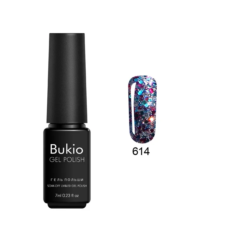 Bukio грунтовка для ногтей 3D Diamond 7 мл набор гель-лаков полуперманентные эмали УФ светодиодная лампа все для маникюра - Цвет: 614