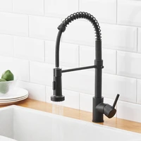 black kitchen faucet pull down spring kitchen tap hot cold water kitchen mixer tap sink faucet brass torneira
