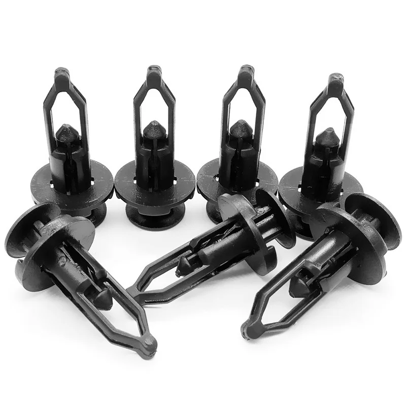 

100pcs 9mm Auto Fastener Clip Car Bumper Rear Cover Push-Type Retainer Pin Rivet Plastic Fixed Clip Fasteners Car Accessories