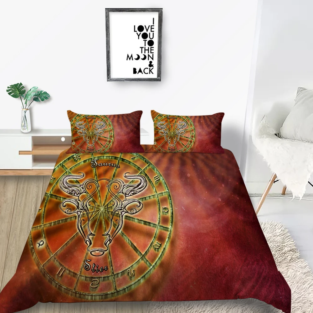 Pisces Bedding Set Constellation Creative Fashion 3D Duvet Cover Green King Queen Twin Full Single Double Unique Design Bed | Дом и сад