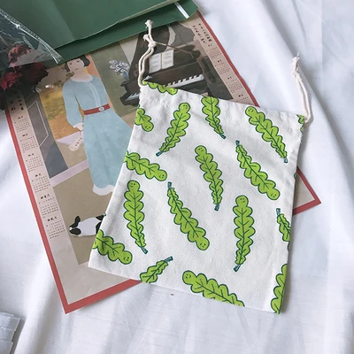 Корейский ulzzang Харадзюку Мультфильм Drawstring Женская Новая мода Портативный Путешествия Повседневная Женская Drawstring Карманный - Цвет: 14