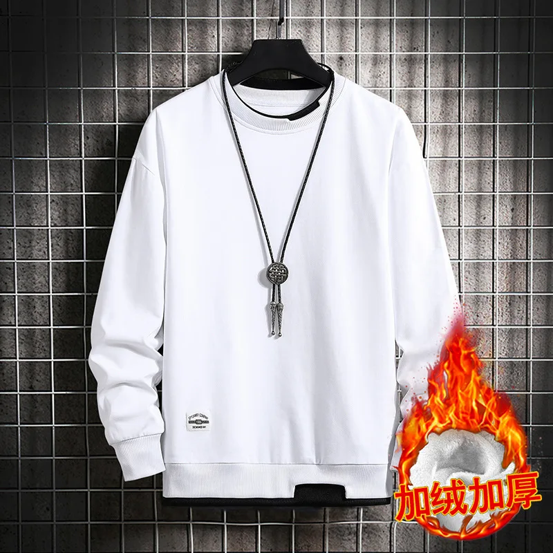 

Men‘s Sweatshirts Fleece Hoodie Men Tops Autumn Street Male Wear Hip-Hop Casual Fashion Loose Hoodies for Young Mens 2022 Winter