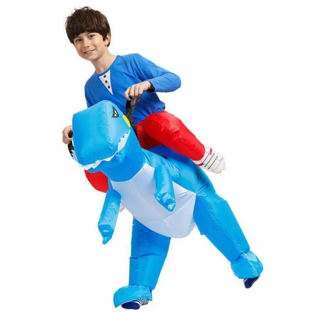 

Stand Riding Inflatable Dinosaur Costume Halloween Dress Cosplay Suit Costume for Kids Adult Party Prop Supplies