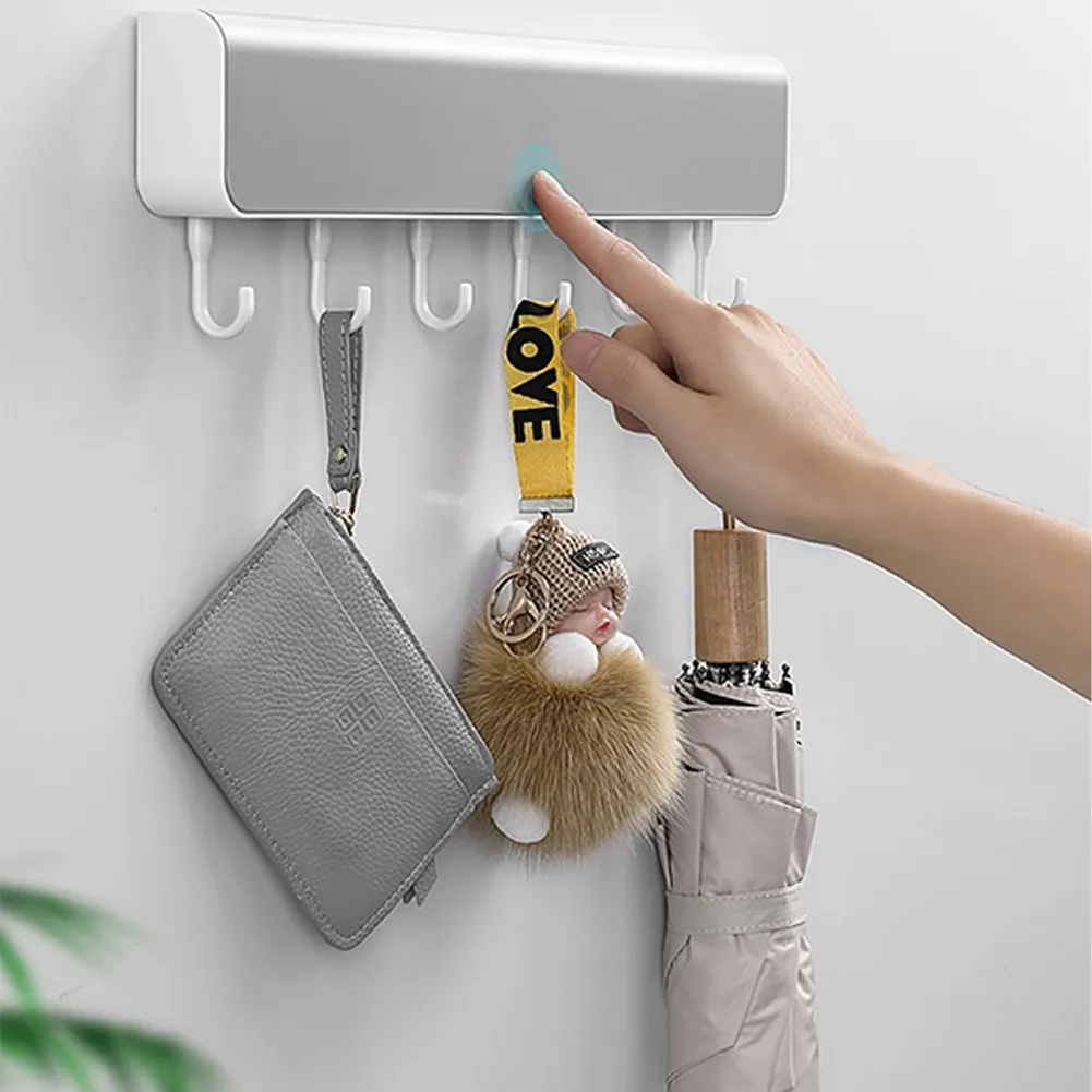 

Wall-Mounted Storage Rack Shelf Storage Box With Hook For Bathroom Punch-Free Wash Cloth Clip Bathroom Kitchen Accessories Tool