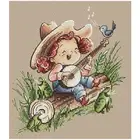 Наборы для вышивки крестом, для девочек, играющих на пианино и поющих, 11CT, 14CT