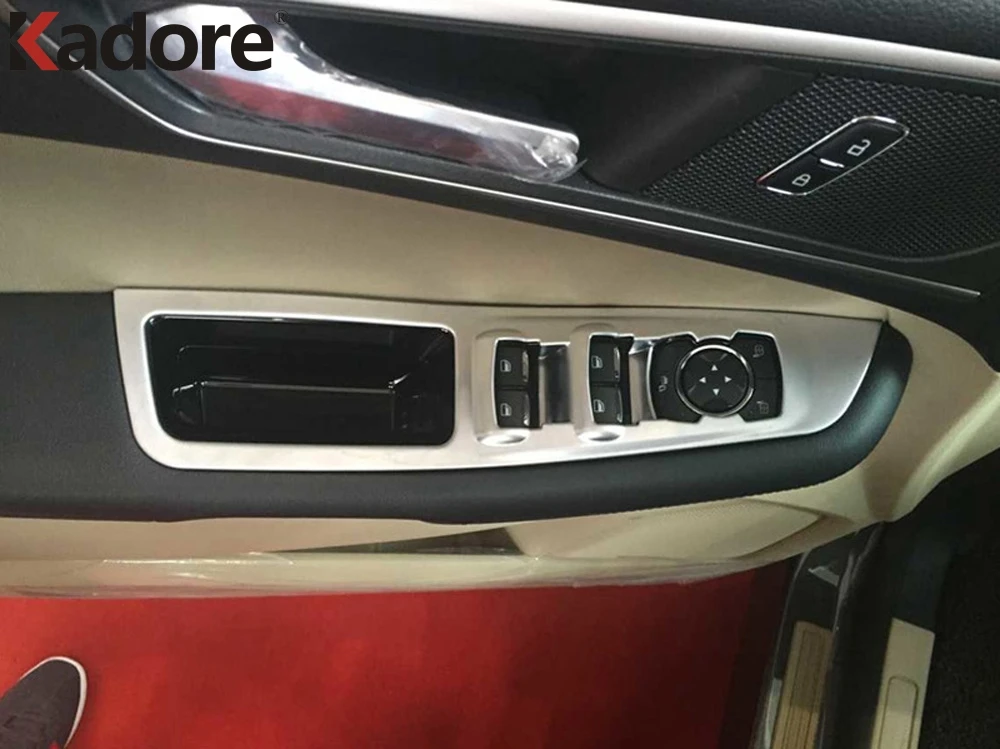 Для Ford Edge 2015 2016 2017 ABS матовая Автомобильная Внутренняя дверь подлокотник панель