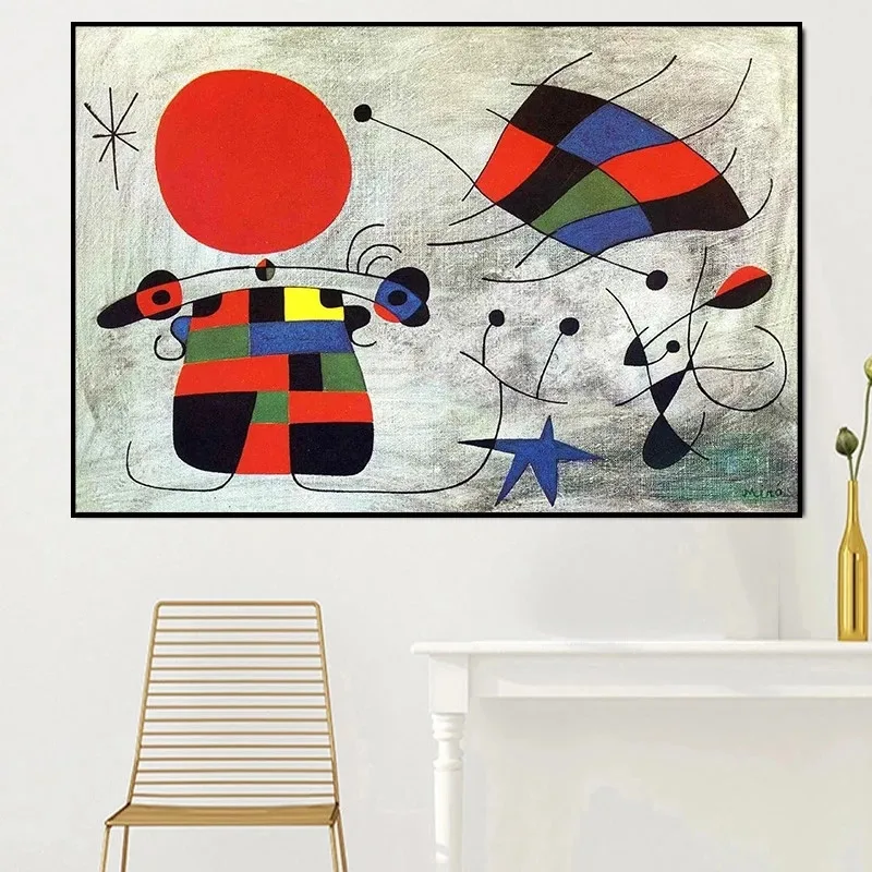 

Canvas Pictures Wall Art HD Prints Home Decoration Spanish Joan Miro Paintings Nordic Creative Poster Modular For Children Room