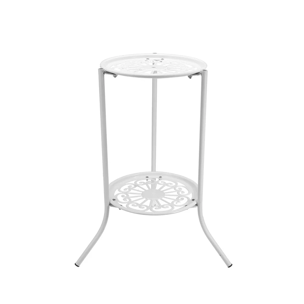 Металлическая подставка для цветов 2 держателя демонстрационная полка черного