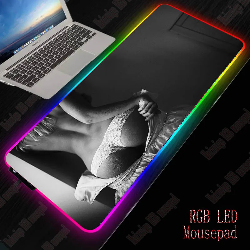XGZ Аниме Сексуальная девушка попка большой RGB светодиодный коврик для мыши 7