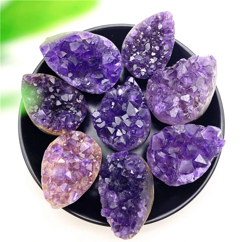 

1PC Mini Natural Uruguay Amethyst Cluster Egg Rough Gemstone Raw Ore Crystal Cluster Reiki Healing Stone Decorations