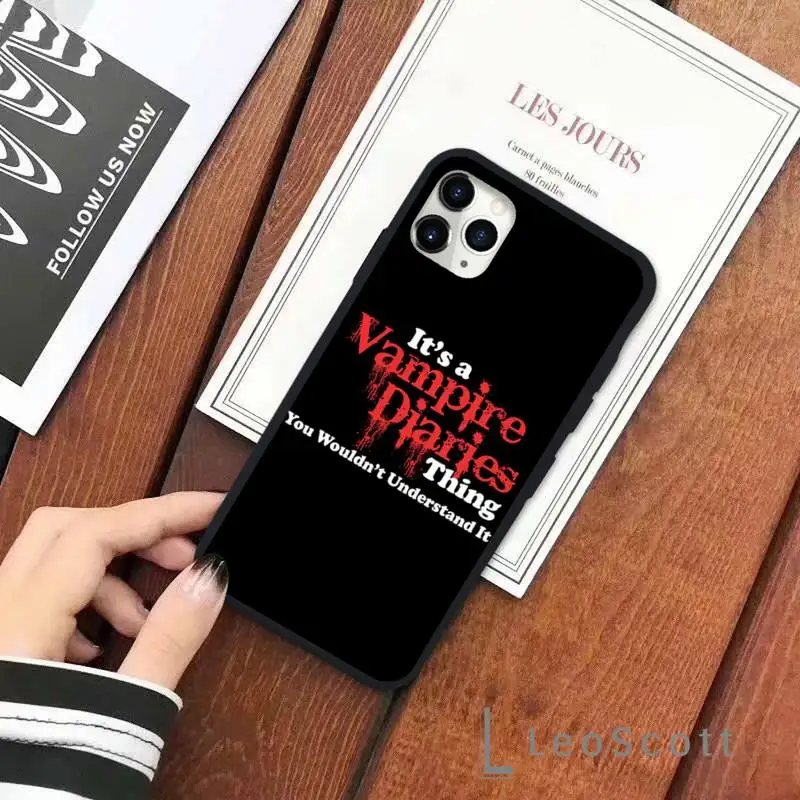 

The Vampire Diaries Fierce LOVE Phone Case for iPhone 11 12 pro XS MAX 8 7 6 6S Plus X 5S SE 2020 XR Soft silicone