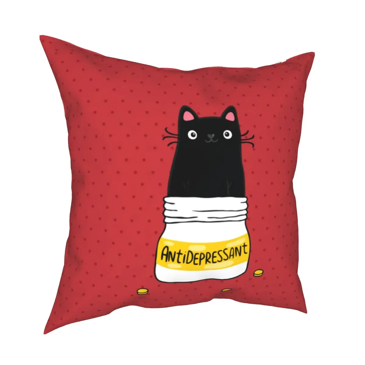 

Nice black cat cushion cover Polyester cushion cover decorations Kitty animal lover cushion case house cover 45X45cm