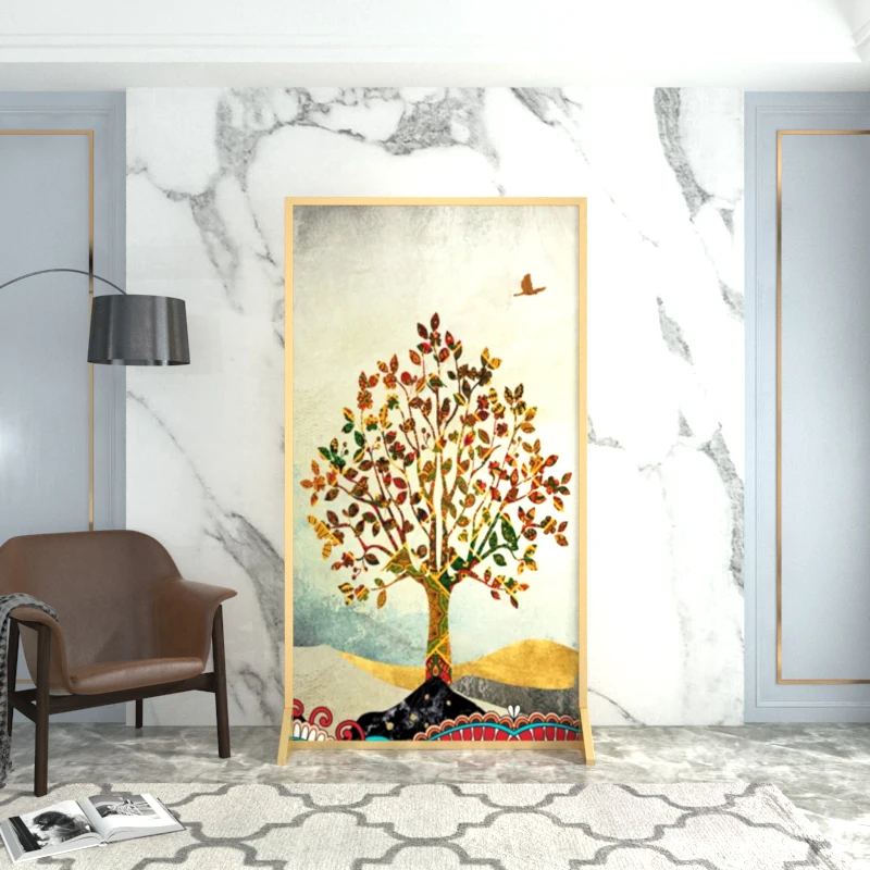 

Европейский стиль Дерево художественный экран перегородка гостиная спальня блок домашний мобильный напольный экран