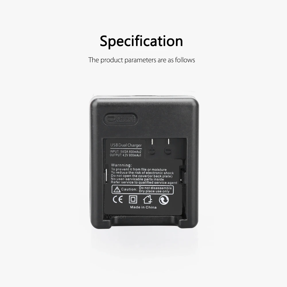 Vamson для Xiaomi для Yi 4 K аксессуары двойное зарядное устройство+ usb-кабель для yi 2 для Xiaoyi 4 K аксессуары для камеры VP908