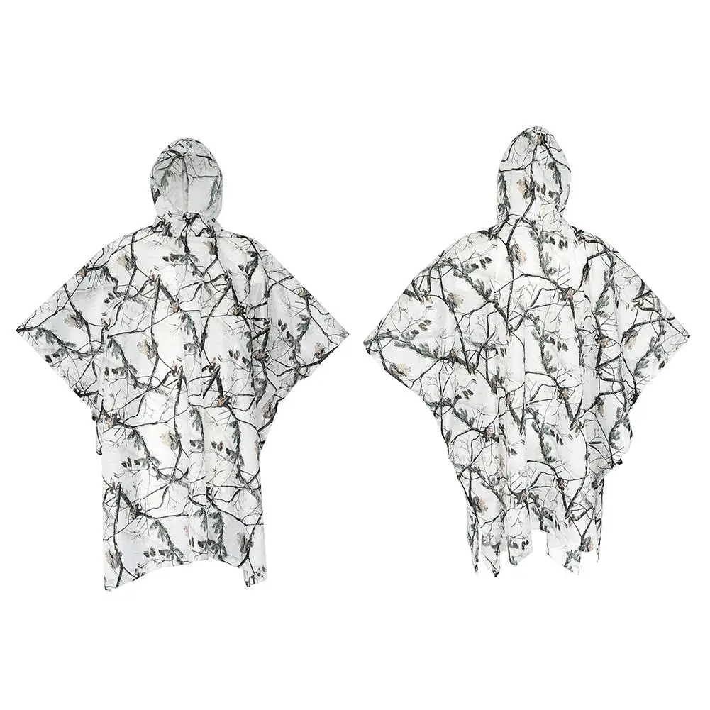 Камуфляжный дождевик водонепроницаемый с капюшоном пончо палатки для мужчин