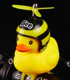 Bee propeller Велосипедный светильник, передний хвост, велосипедный звонок, рожок, вспышка, велосипедный руль, утиная голова, сигнальная лампа, велосипедный резиновый предупреждающий светильник, звуковой сигнал, безопасность - Цвет: Bee propeller