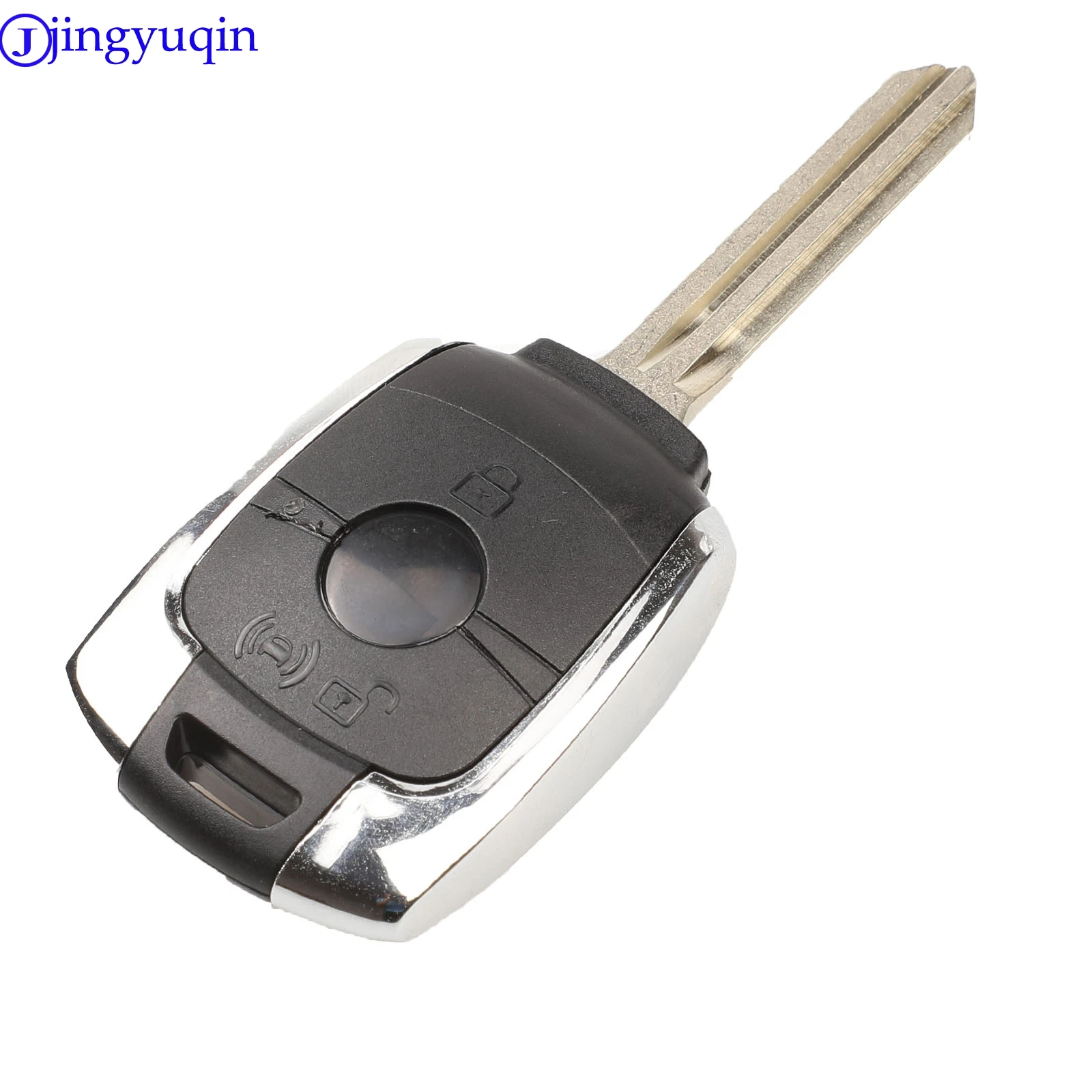 

jingyuqin 2 Buttons Replacement Remote Key Shell Case Fob For SsangYong Actyon Kyron Rexton Korando With Uncut Blade car keys