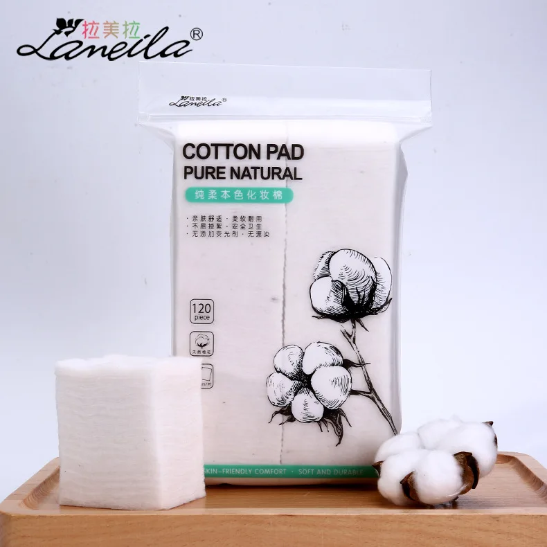 

Cotton Non-Pressed Trim Cotton Puff Thick-60 Pairs Bag Tearable Soft Facial Wipes B238