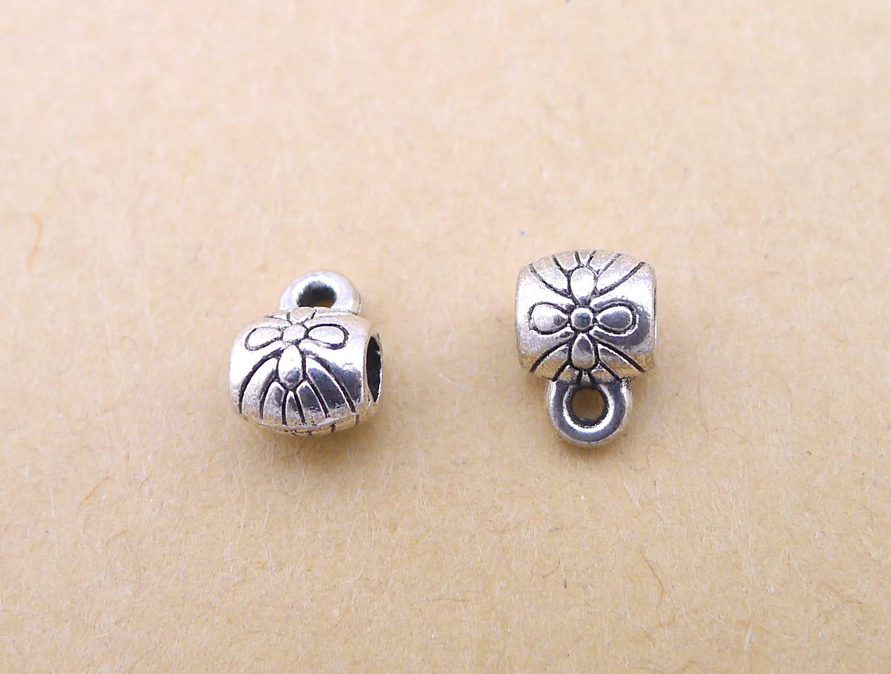 Handmade Earrings Charms Diy Accessories For Jewelry Pendant Bracelet 20pcs 6x8mm Antique Silver Color Pendant Buckle Bail Beads