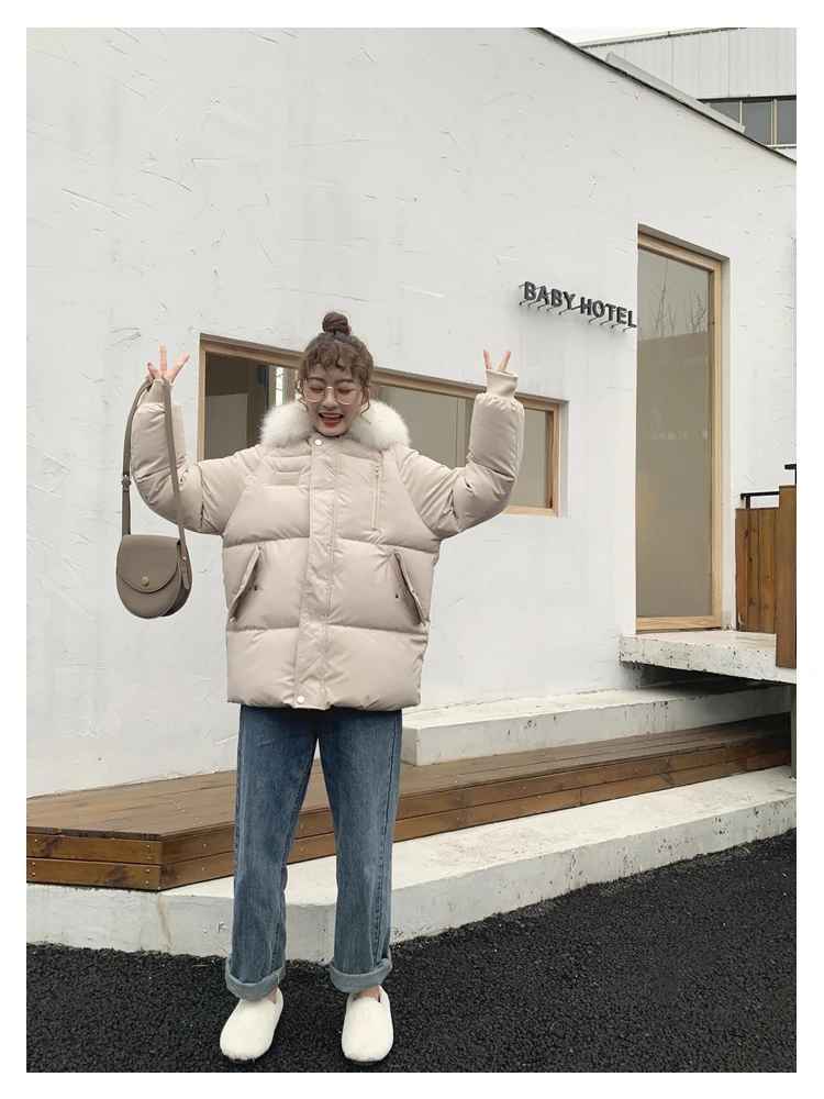 Новинка 2019 теплое утолщенное зимнее пальто зимняя куртка женский пуховик с