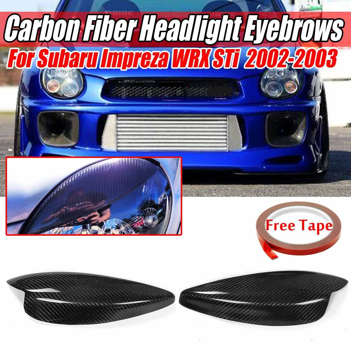 

Пара Реальные углеродного волокна автомобиля передняя фара для бровей веко Глаз Крышка Накладка для Subaru, автомобильные аксессуары, брелок ...