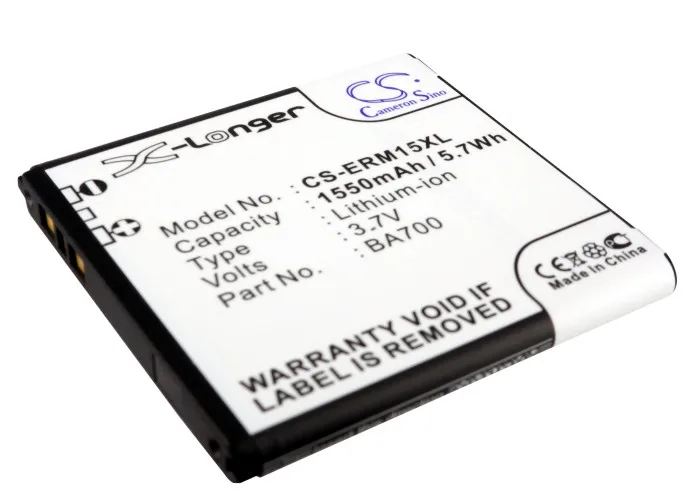 Обновленная батарея Cameron Sino для sony Ericsson BA700 Xperia Pro Ray ST21 SX Tipo 1550 mAh/5.74Wh|Аккумуляторы