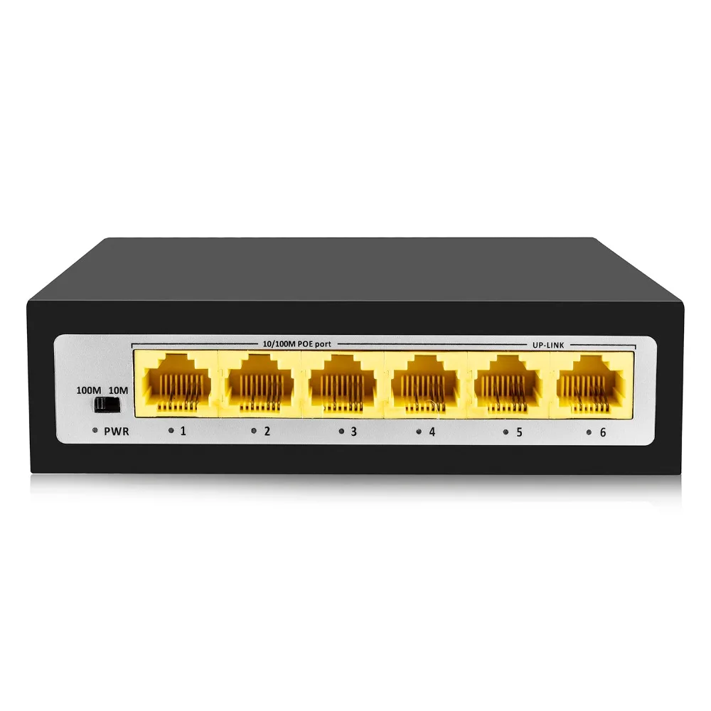 CCTV PoE сети выключатель 4-Порты и разъёмы 10/100 м концентратор Мощность Over Ethernet PoE оптический Трансмиссия 15 Вт для IP Камера Системы сетевой коммутатор