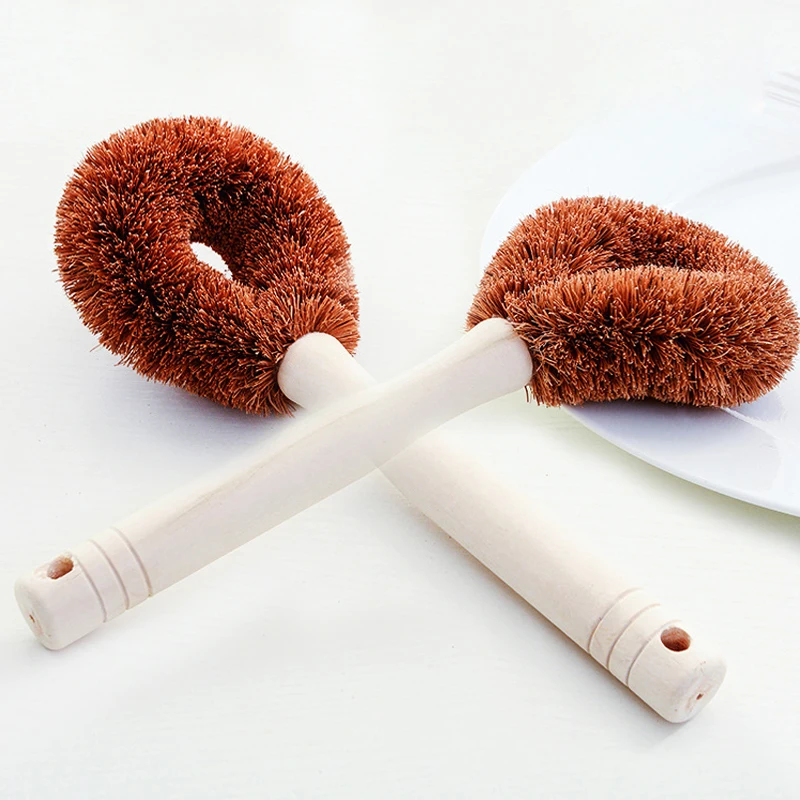 Модные натуральные 2 шт./лот антипригарное масло кокосовые коричневые чистящие