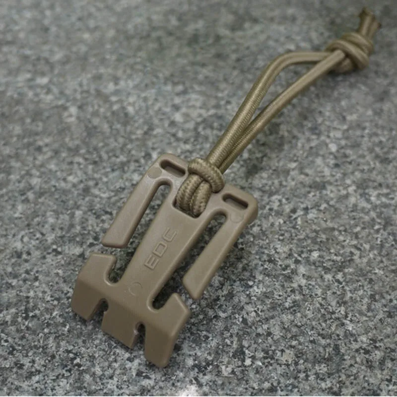 

2Pcs Dominator Elastic Cord Hang Buckle Military Clip PALS MOLLE Style Webbing