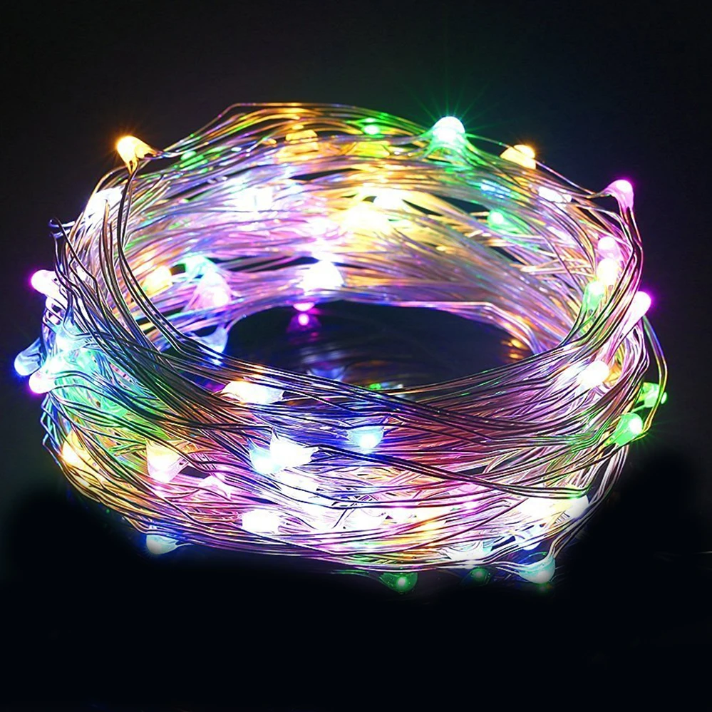 

5M LED String Light USB 5V Sliver Wire Waterproof Outdoor Strings Fairy Lights Multicolor For Christmas Wedding Decoration