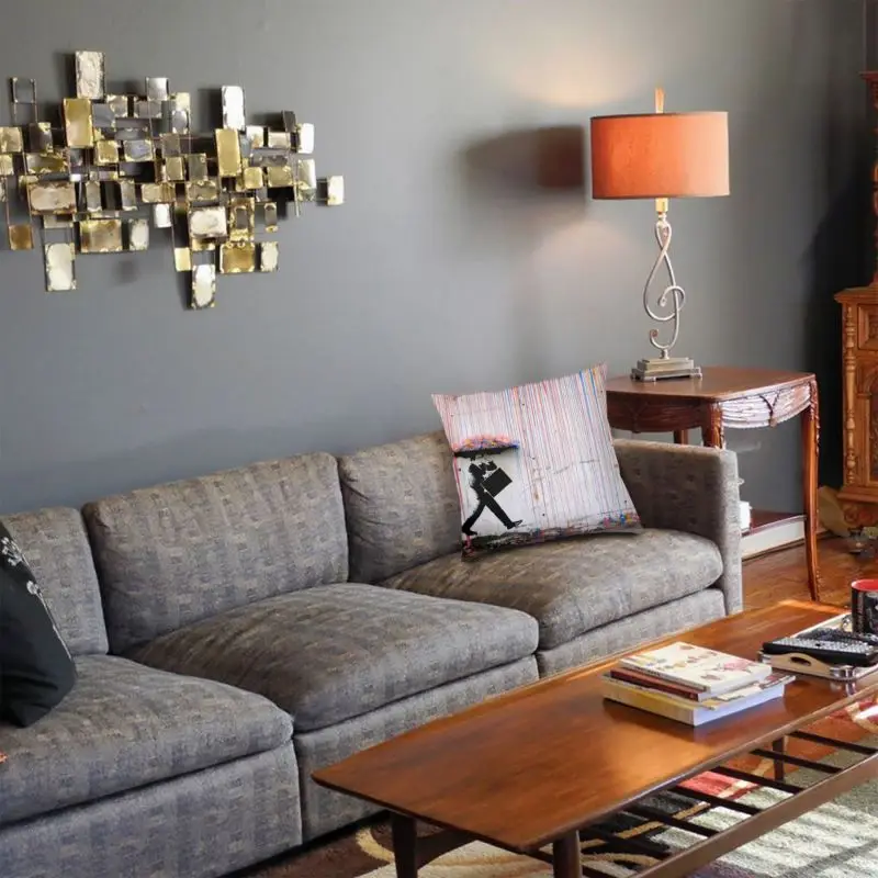 Бэнкси зонтик с нарисованной радугой Happy подушка для девочки Обложка уличного