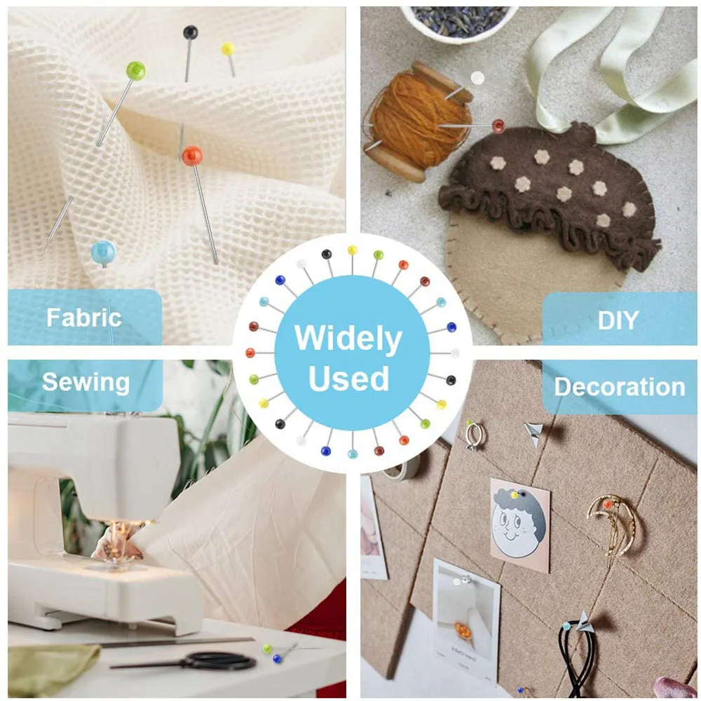 100 шт./корт. 38 мм стеклянные круглые шпильки швейные прямые для ткани Dressmaker сделай