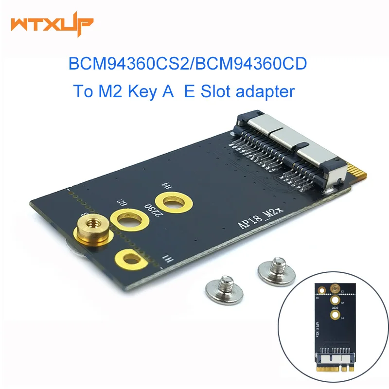 BCM94360CS2 BCM943224PCIEBT2 BCM94331 BCM94360CS беспроводная карта на NGFF M.2 ключ A/E адаптер 12 + 6
