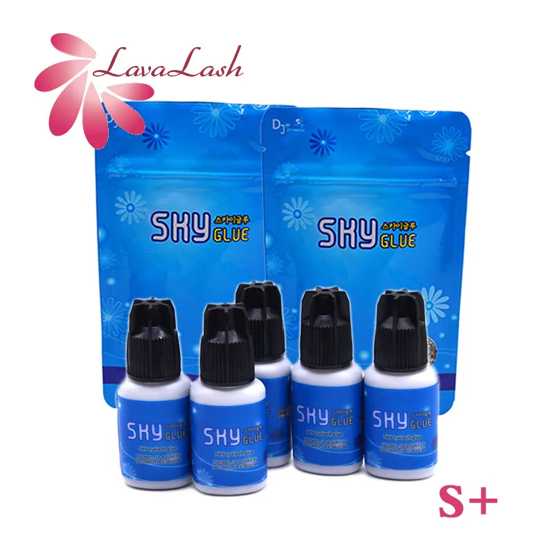 

5 Bottles SKY Glue for Eyelash Extension Korea Original 5ml Low Stimulation 1s Fast Dry Strong Long Lasting Grafting Lashes Glue