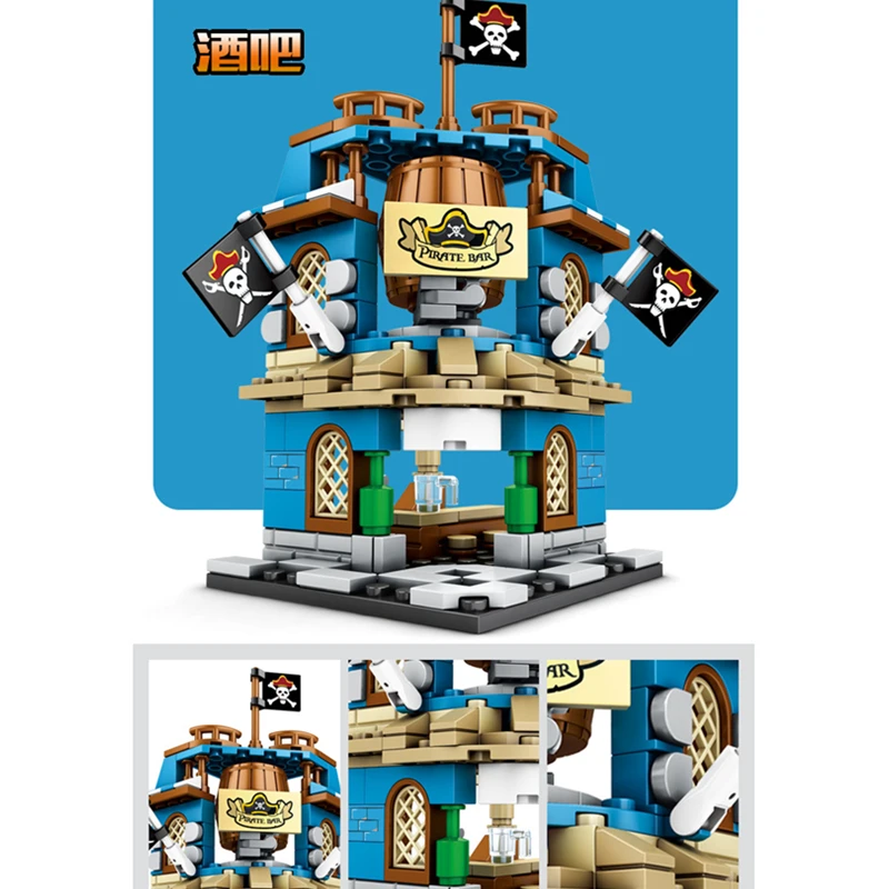 4 шт./компл. один предмет пират Луффи домашний магазин уличные строительные блоки