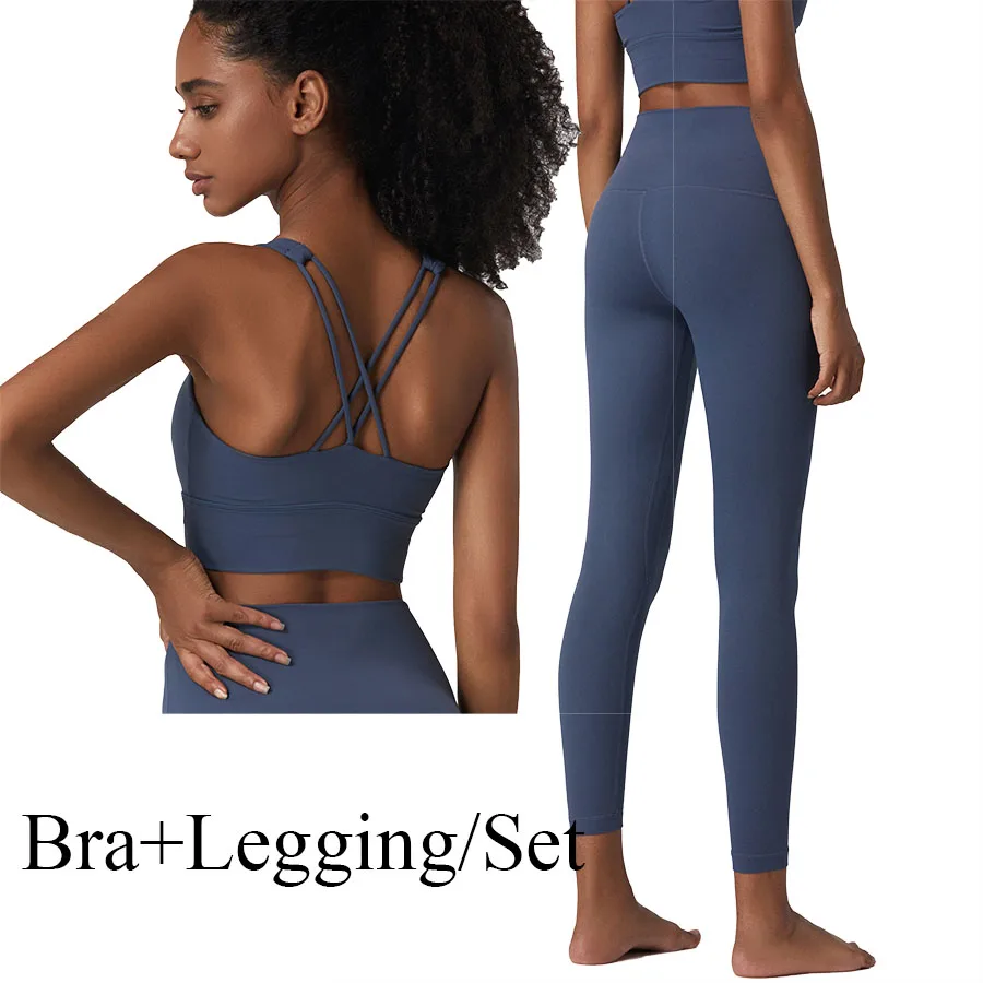 Бесшовные комплекты для йоги PS женская одежда спортзала комплект из 2 предметов
