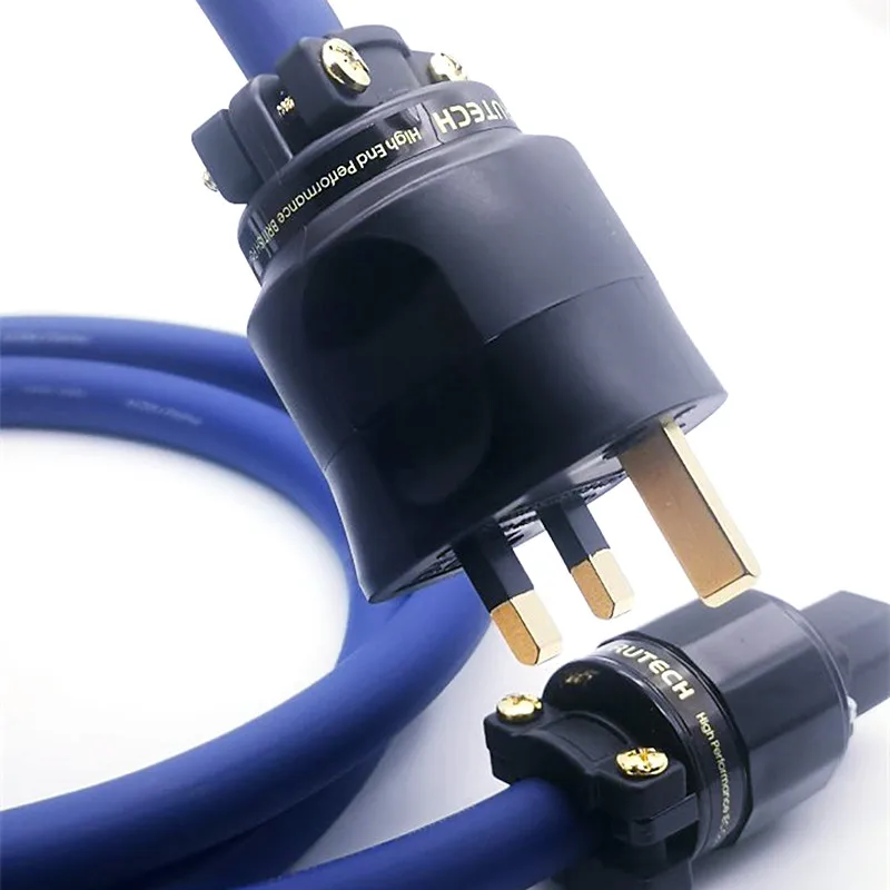 AHSY 1 шт Синий Furutech 3TS20 ALPHA-OCC Медь Британский Стандартный штекер аудио hi-fi Мощность шнур DVD кабель 13A кабель с предохранителем