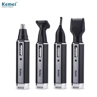 kemei 6630 km 6630 4 in 1 nose hair beard eyebrow rechargeable electric trimmer electric nose trimmer ear shaver hair cliper