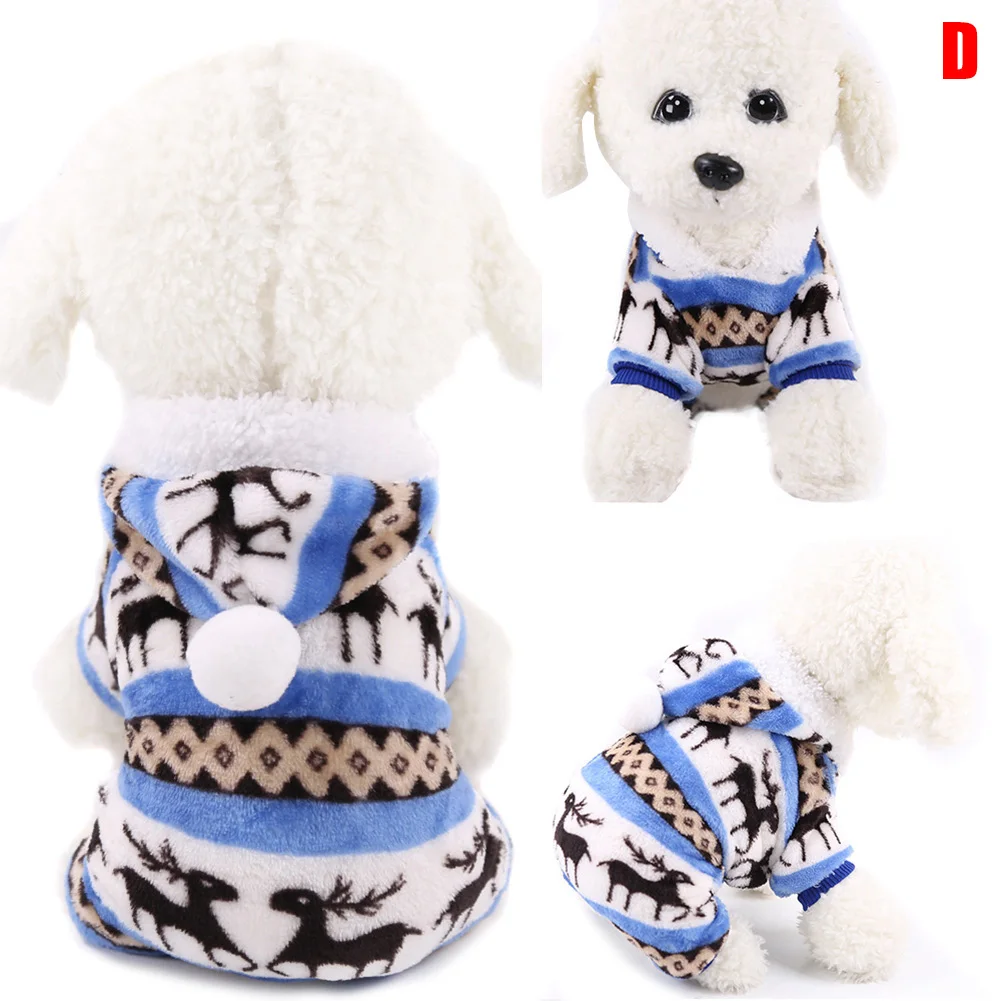Newly Flannel Dog Jumpsuit Winter Clothes Small Puppy Coat Pets Outfits Hoodie Warm XSD88 | Дом и сад