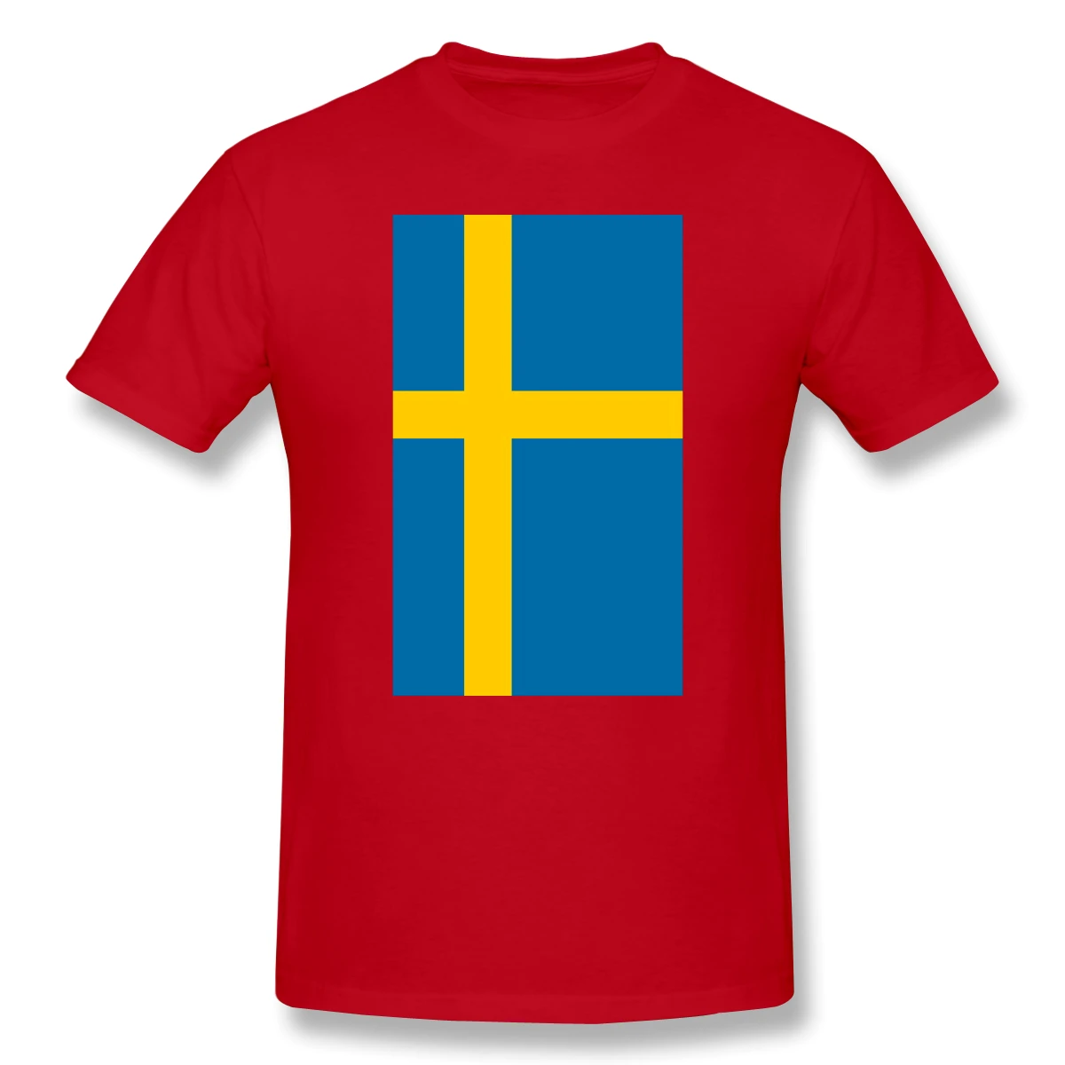 

Sweden Flag Nerdy Men's Basic Short Sleeve T-Shirt Tees Tops European Size