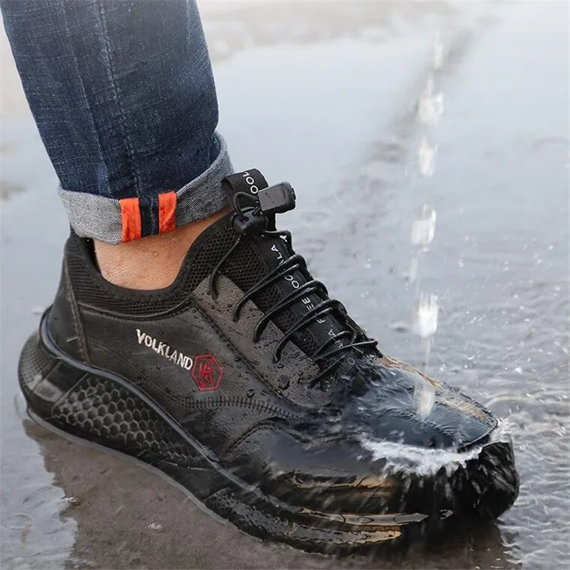 

Winter Male Work Safety Shoes Fashion Men Puncture-Proof Waterproof Male Boots Steel Toe Cap Indestructible Industry Sneakers