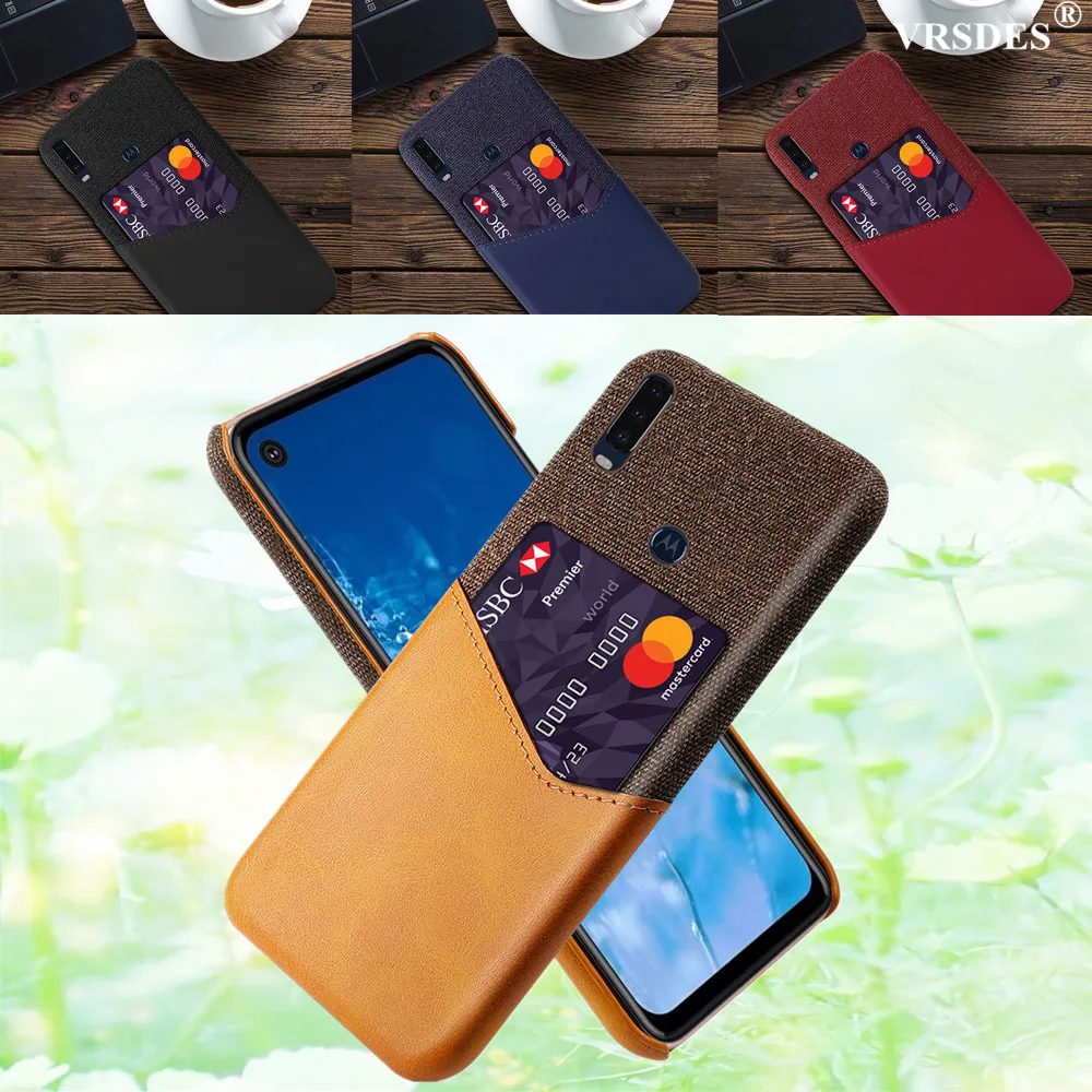 

For Motorola Moto P40 Power P30 Note G7 E5 Z4 Z3 Play Card Slots Case PU Leather Business Case For Moto G8 E6 Plus One Power