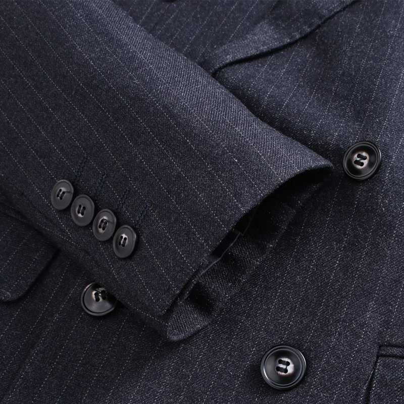 

Rsfocus Mens Double Breasted Suits 2020 Slim Fit Vertical Striped Suit Men 5XL Plus Size Luxury Wedding Suits Formal Wear TZ010