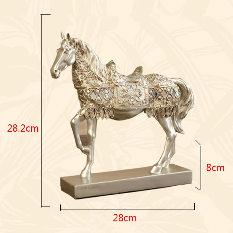 

Living room furnishings European-style horse resin crafts home furnishings, office, TV cabinet, wine cabinet decorations
