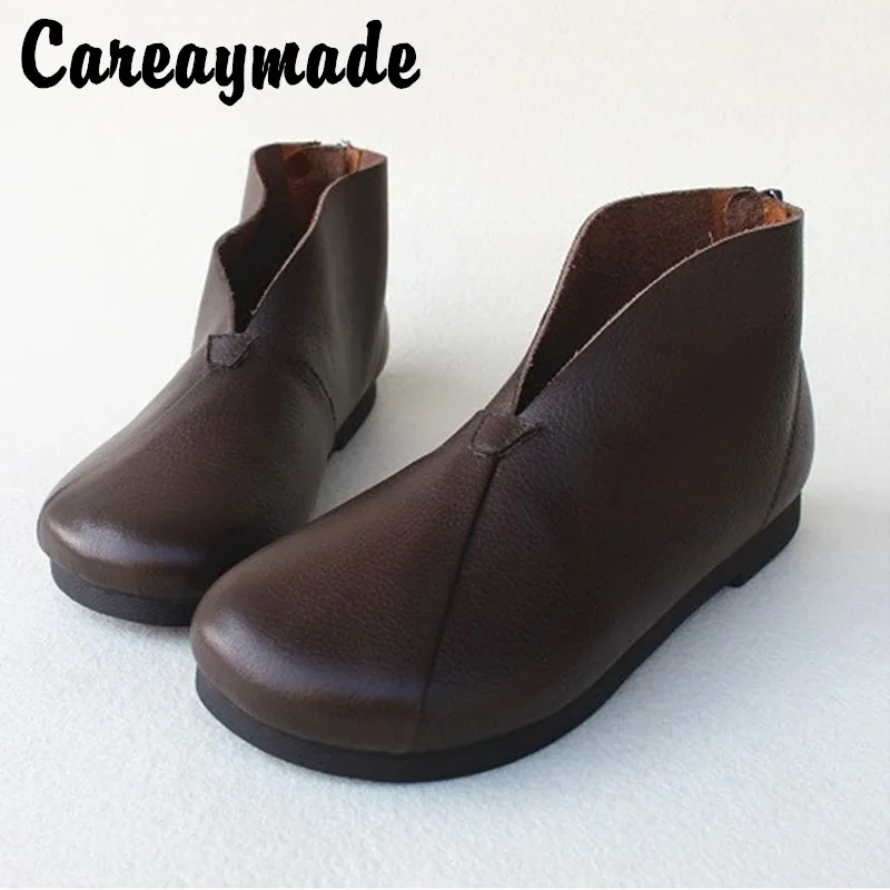 Careaymade новые женские ботинки в этическом стиле из воловьей кожи с высоким верхом