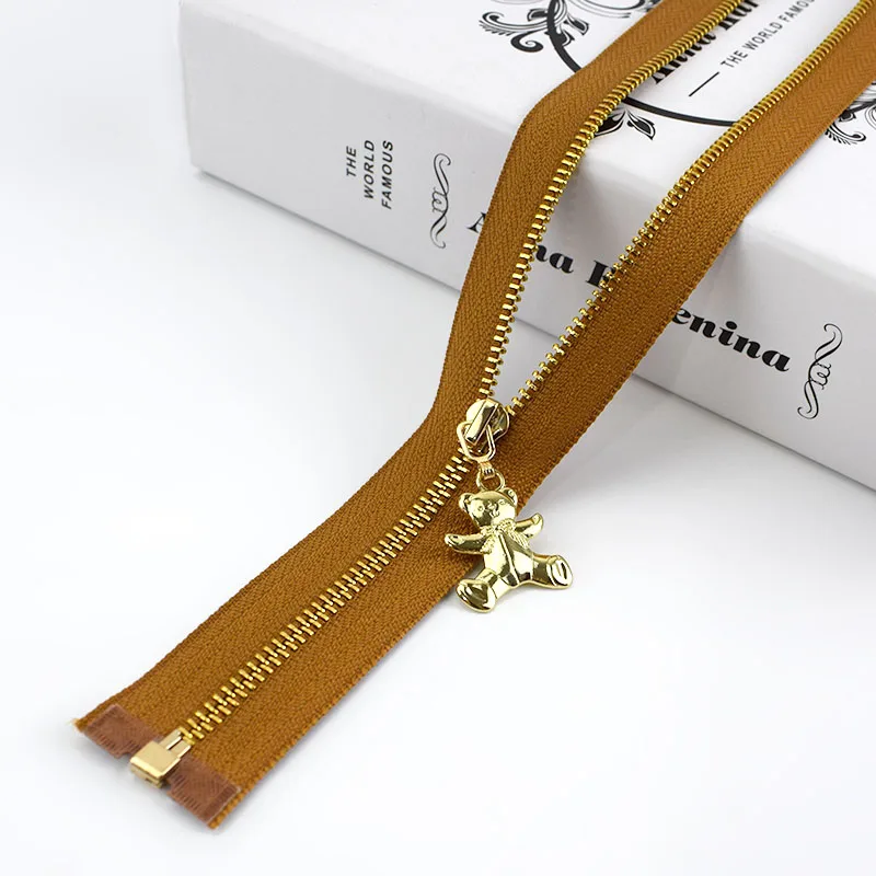 CAMEL Meetee 2 шт 40-70 см 3# Металлические молнии Open-End Авто замок золотая молния DIY сумки кошелек Декор одежды молния Швейные аксессуары ZA049 - Цвет: CAMEL