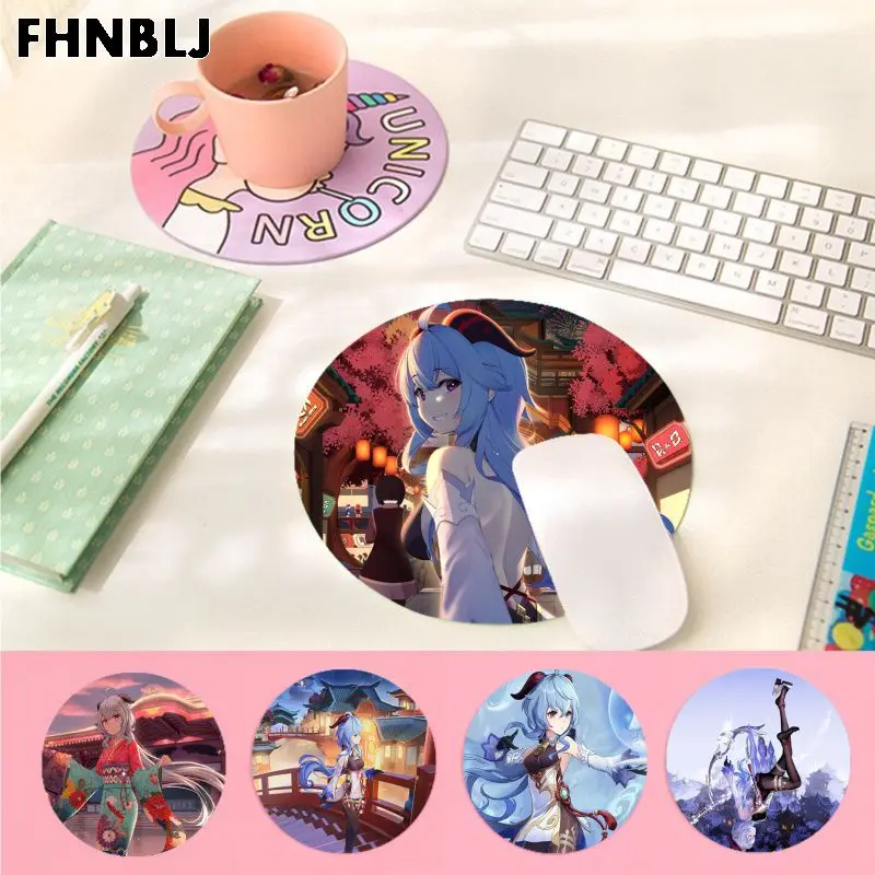 

FHNBLJ собственные коврики Ganyu Genshin ударный игровой коврик для мыши из натурального каучука Настольный коврик игровой коврик для мыши Коврик д...
