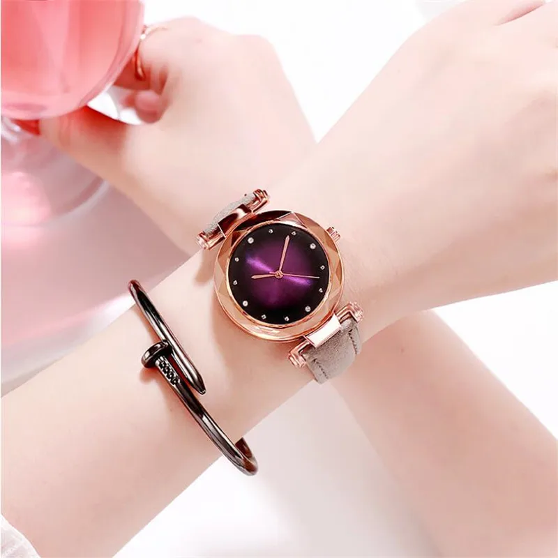 Новые женские часы стразы кожаный браслет наручные модные аналоговые кварцевые |