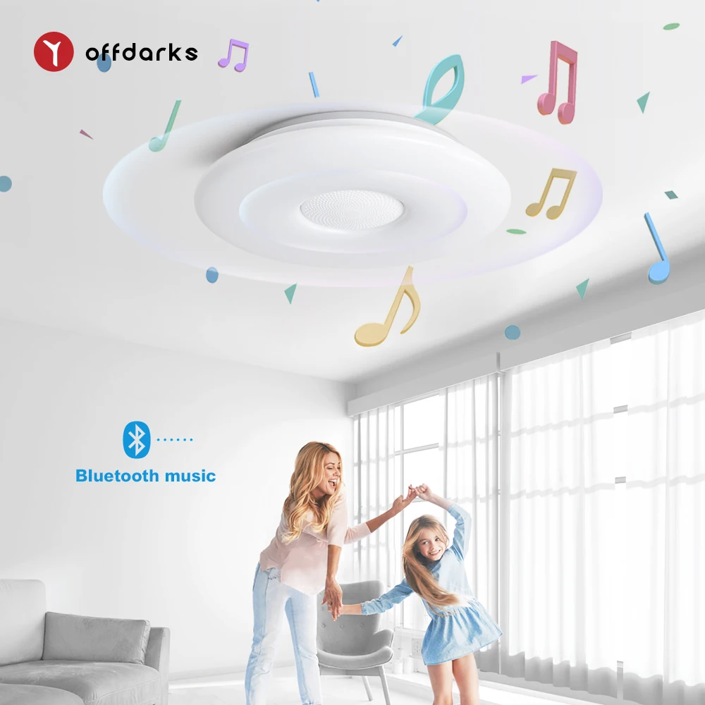 OFFDARKS Smart Ceiling Light WIFI Voice Control Bluetooth Speaker APP Remote Bedroom Kitchen Music lamp | Лампы и освещение